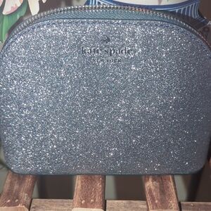 Kate Spade Sparkling Silver Cosmetic Case